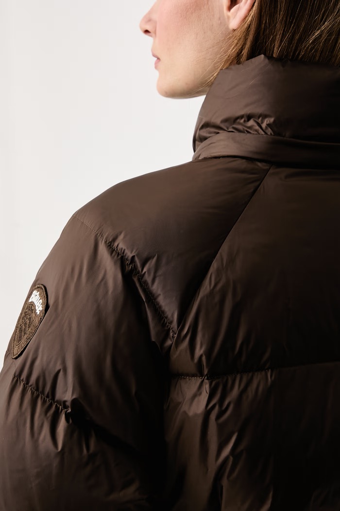 Kurtka puchowa damska Blauer brązowy BLDB03438