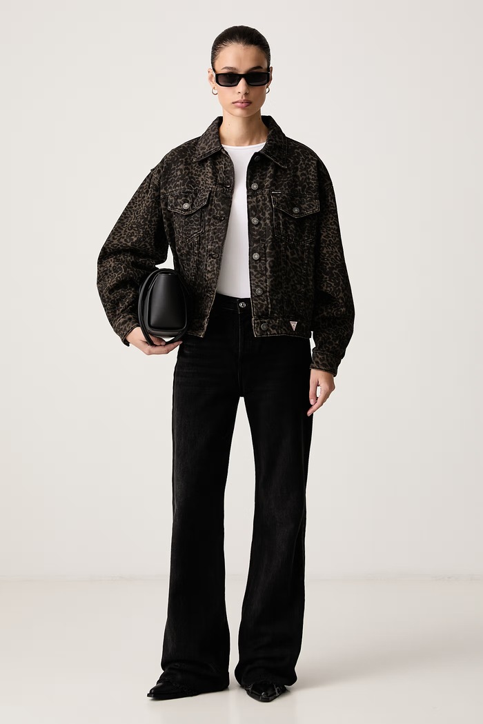 Guess Jeans Džínová bunda dámská džínová W6BN56.D2318 hnědá AW26