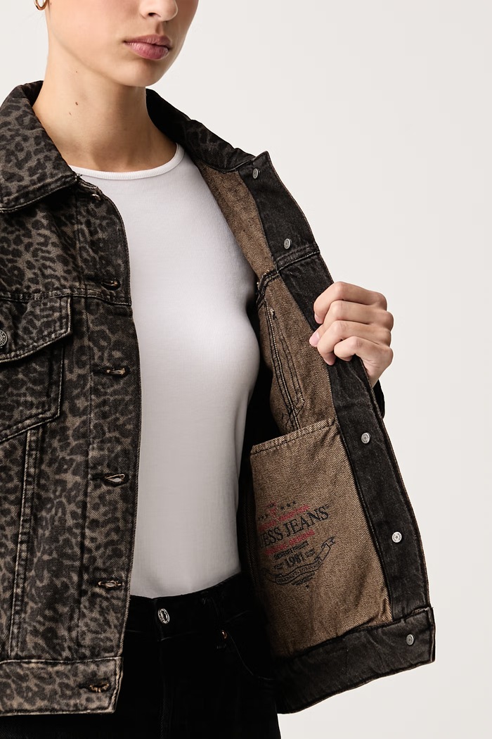 Guess Jeans Džínová bunda dámská džínová W6BN56.D2318
