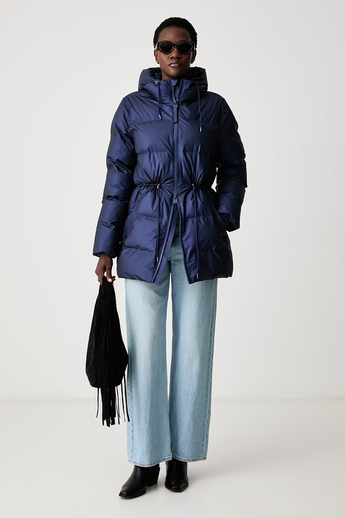 Rains Kurtka pikowana damska 15160.181 niebieski AW26