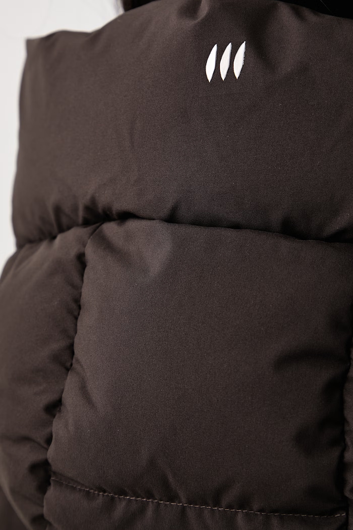 Kurtka puchowa damska Hetrego brązowy 8R691