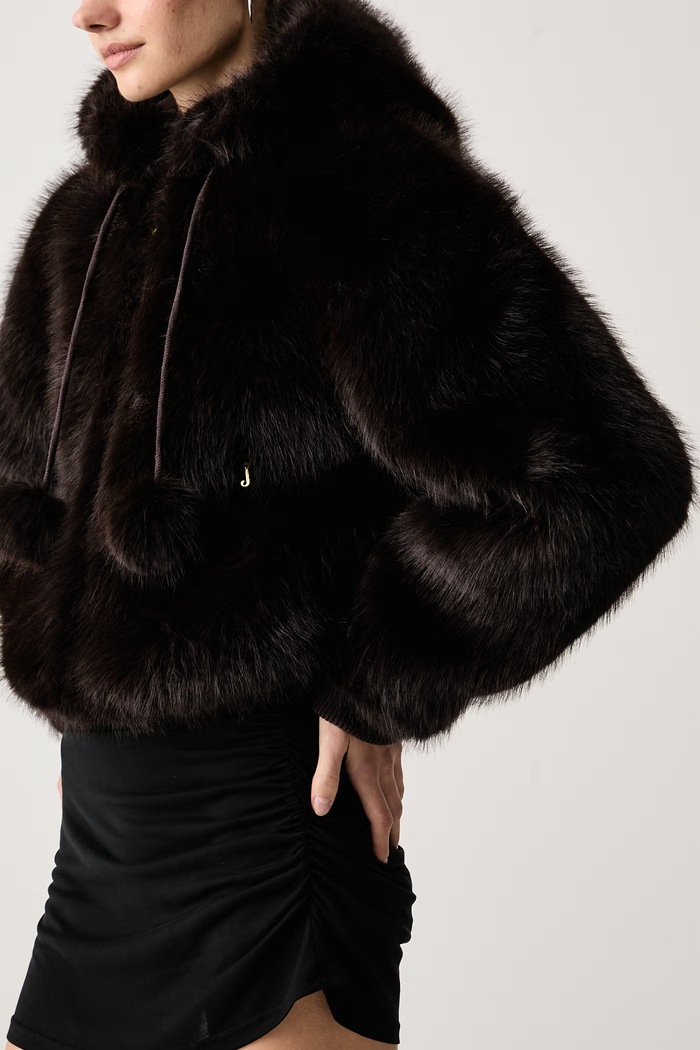 Giacca di mezza stagione da donna HADI FUR HOODED Juicy Couture JCXIJ126509 marrone