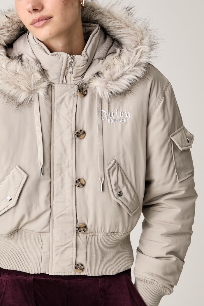 Kurtka damska CAMILLE REBELLE NYLON Juicy Couture JCOIJ226553 beżowy
