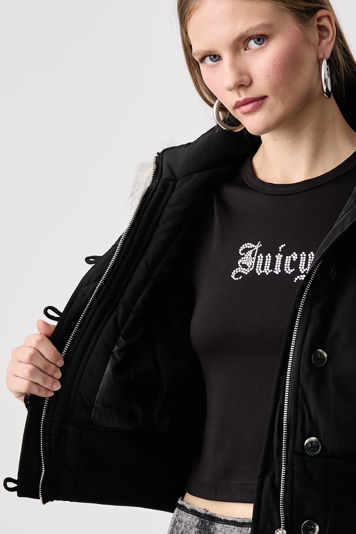 Juicy Couture Μπουφάν γυναικείο CAMILLE REBELLE NYLON JCOIJ226553