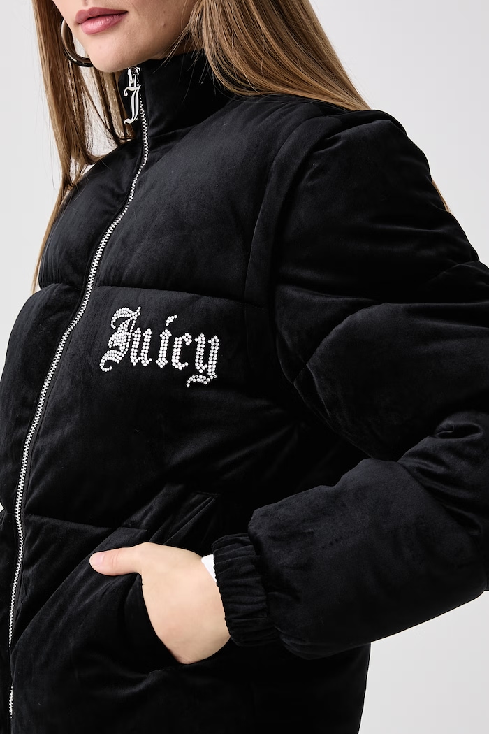 Prošivena jakna za žene MARGO DIAMANTE CONVERTIBLE GILET Juicy Couture JCOGL226552 crna
