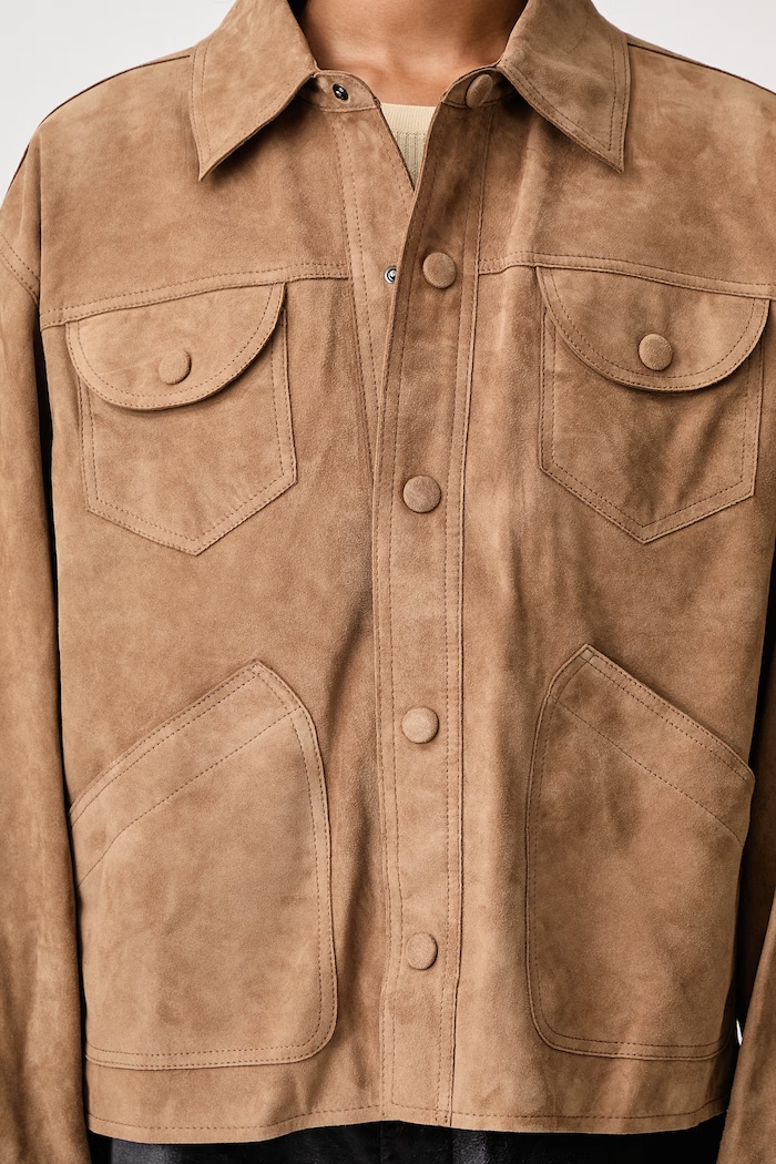 THE SUEDE UTILITY JACKET short jacket Women's leather Frame brown WE26LJA003