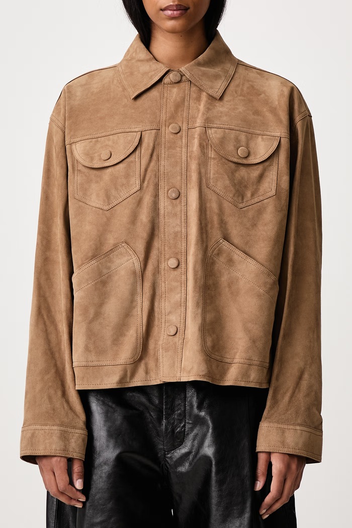Frame THE SUEDE UTILITY JACKET short jacket Women's leather WE26LJA003