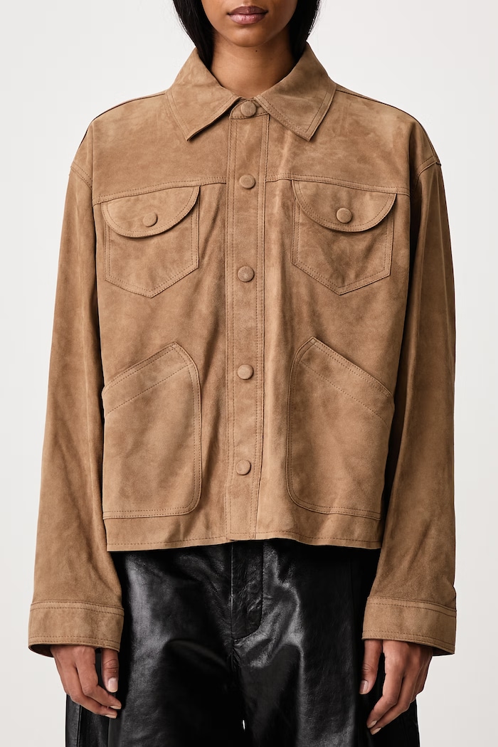 Frame THE SUEDE UTILITY JACKET short jacket Women's leather WE26LJA003