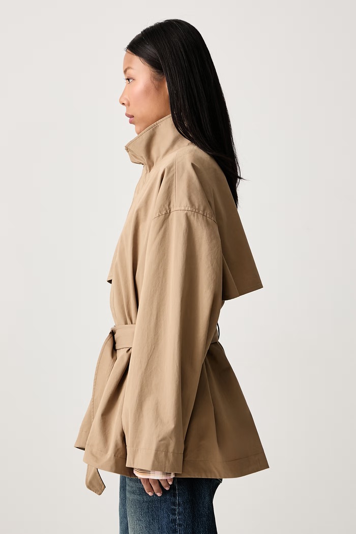 THE SHORT FIELD TRENCH short trench coat Women's cotton Frame WE26WOW003 beige