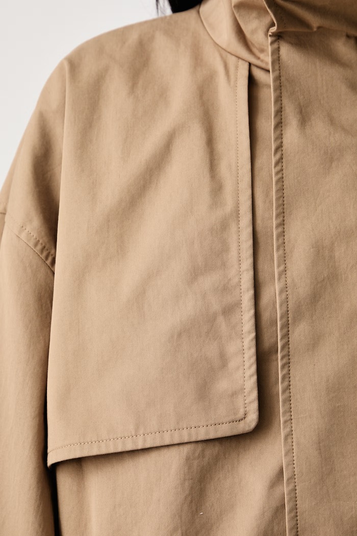 Frame THE SHORT FIELD TRENCH short trench coat Women's cotton WE26WOW003