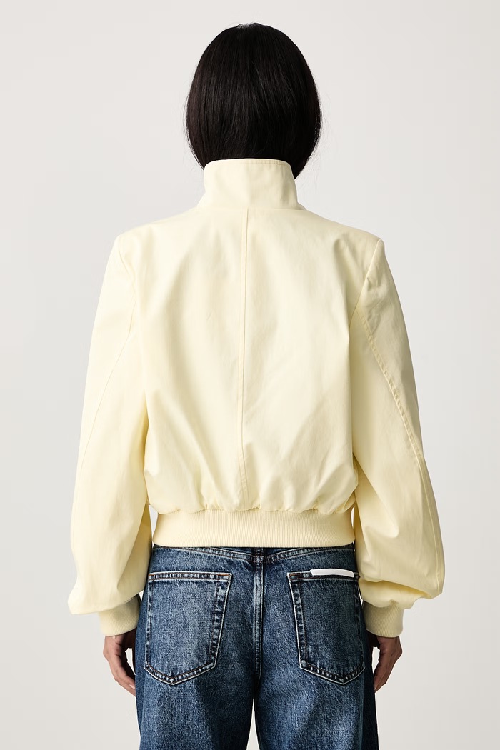 Îmbrăcăminte Frame THE HARRINGTON JACKET jachetă scurtă pentru femei cu mătase WE26WJA006 galben