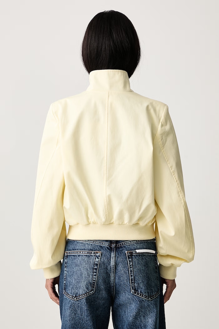 Îmbrăcăminte Frame THE HARRINGTON JACKET jachetă scurtă pentru femei cu mătase WE26WJA006 galben