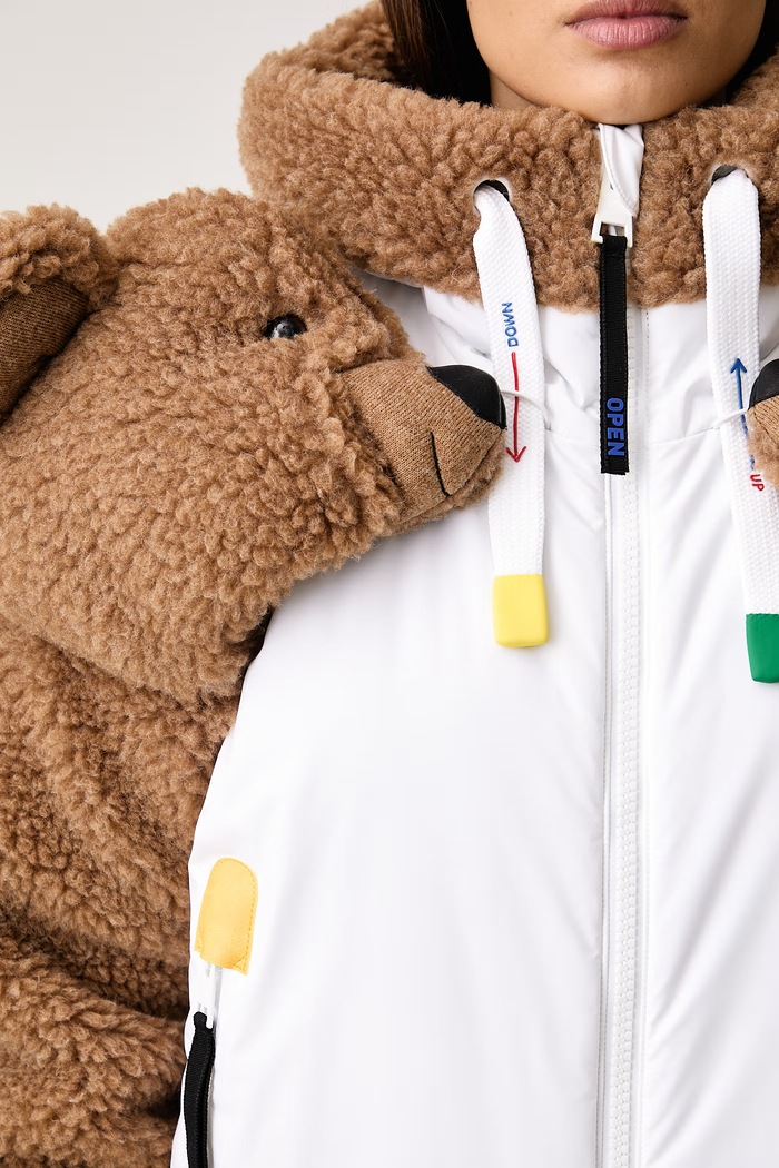 Kurtka narciarska damska z wełną JCC Rossignol biały RLPWJ23