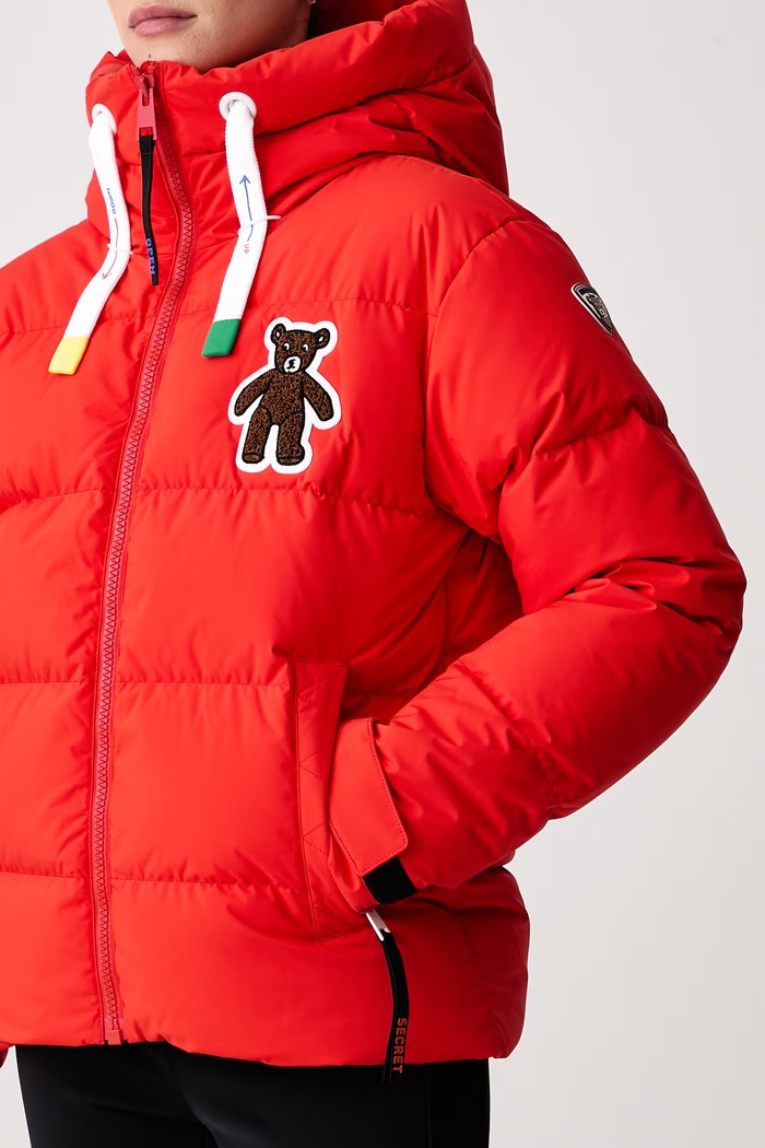 Kurtka narciarska damska JCC Rossignol RLPWJ24 czerwony