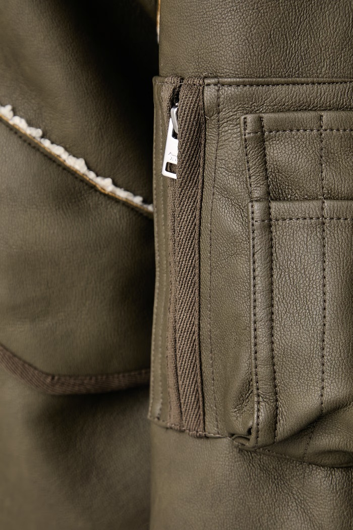 Maison Kitsuné Bomber krótka kurtka damska z imitacji skóry MRWWV04WQ4113