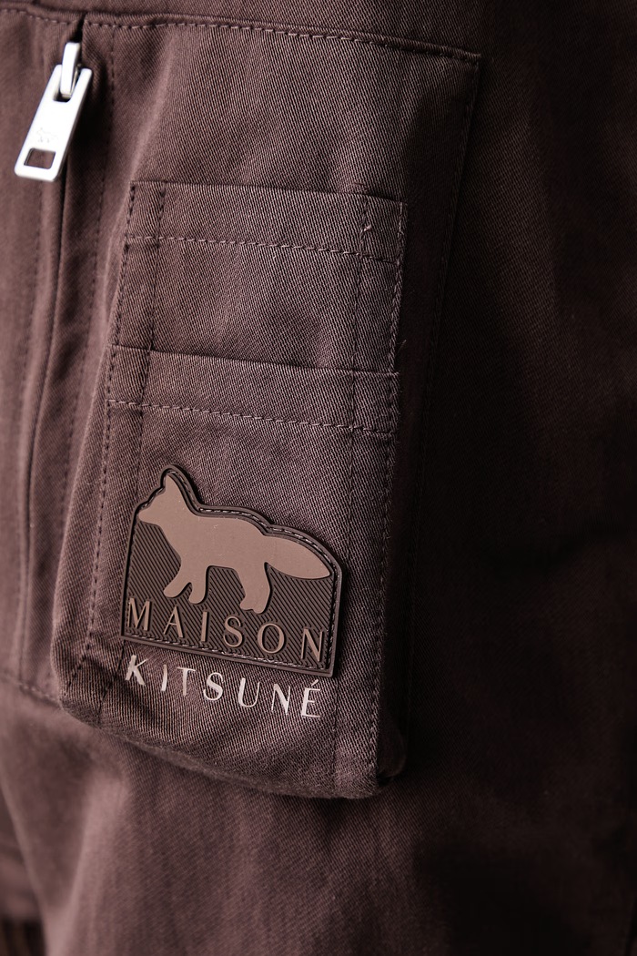 Maison Kitsuné Bomber krótka kurtka damska z bawełną MRWWV02WQ4109