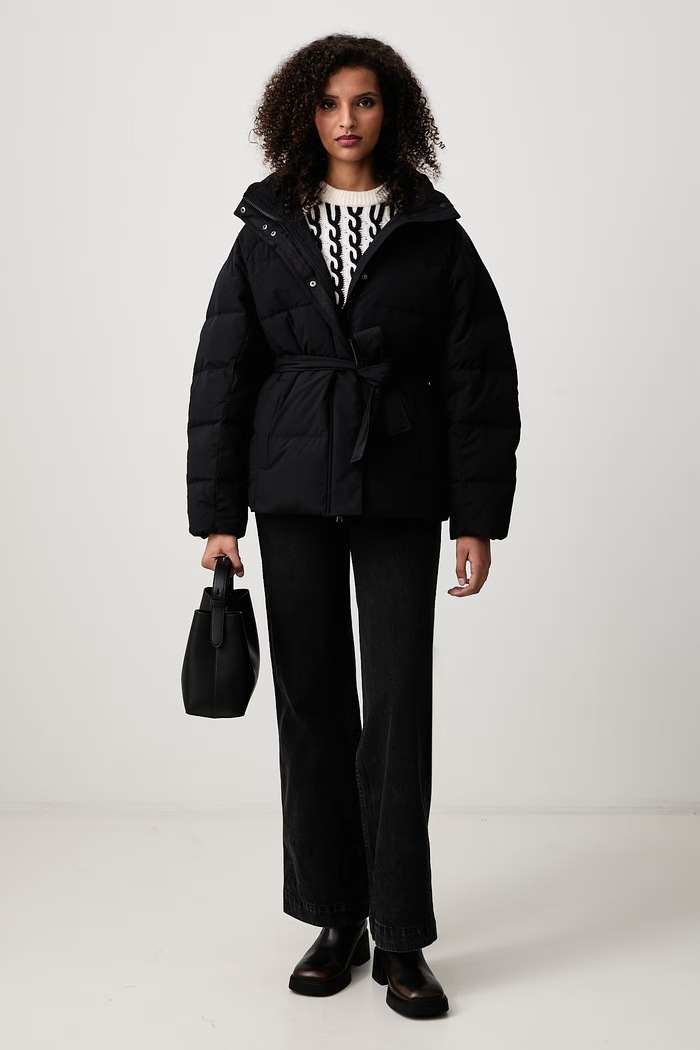Maison Kitsuné Kurtka puchowa damska MRWWQ03WQ4095 czarny AW26