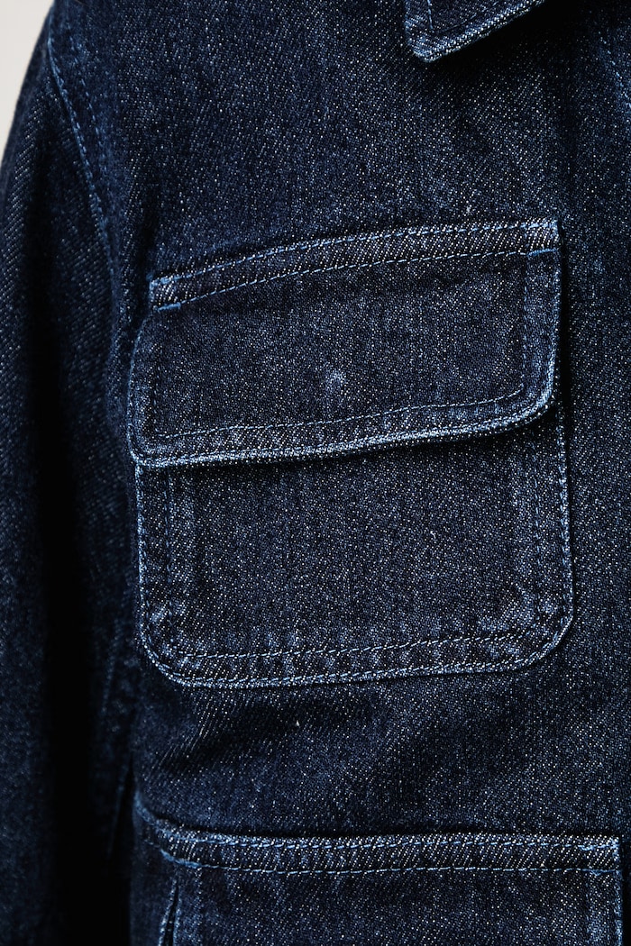 Maison Kitsuné Krótka kurtka damska jeansowa MRWDV00WD4019