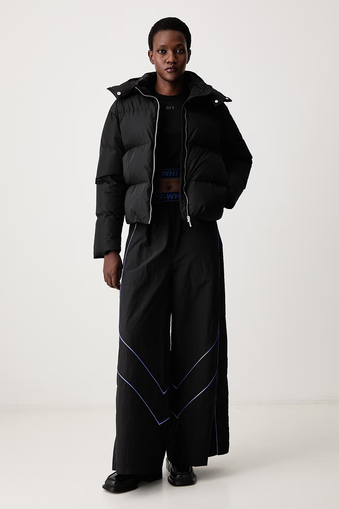 Off-White Tech Taffeta Down κοντό μπουφάν γυναικείο 2FG00596T μαύρο AW26