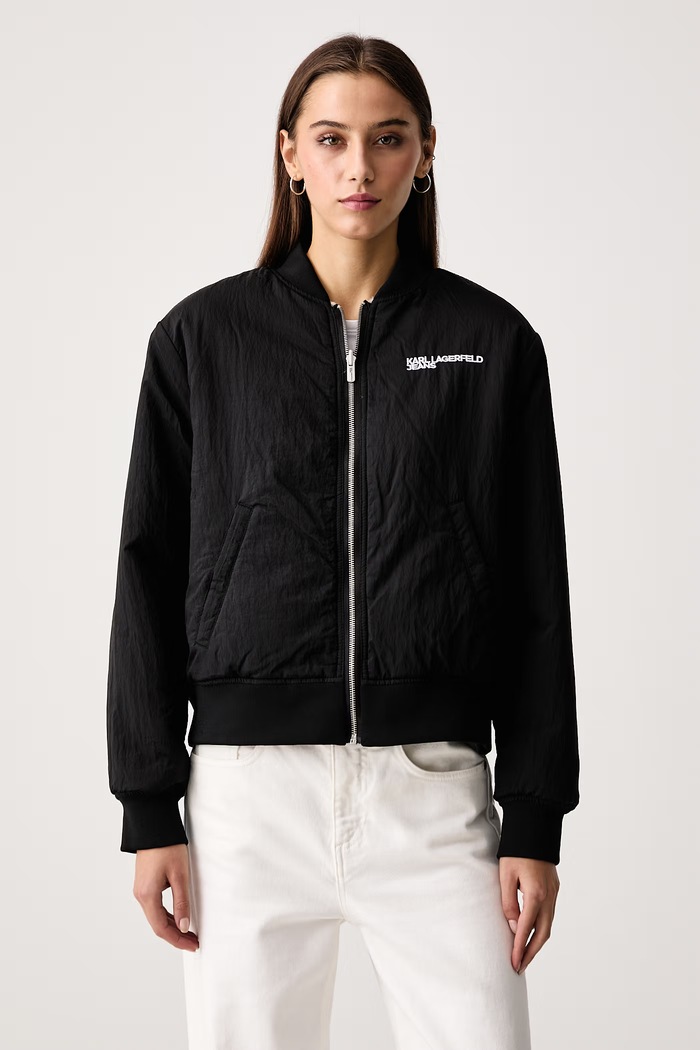 Karl Lagerfeld Jeans Bomber jakna ženska bež B4W15026