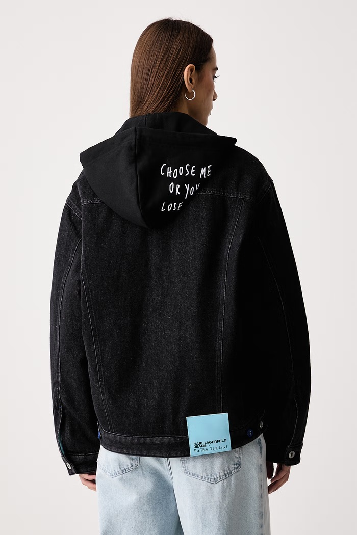 Oblačila Karl Lagerfeld Jeans Jakna ženska denim x Pietro Terzini B4W14043 črna