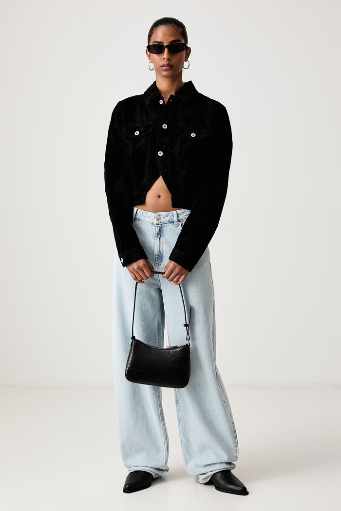 Karl Lagerfeld Jeans Prijelazna jakna za žene traper B4W14037 crna AW26