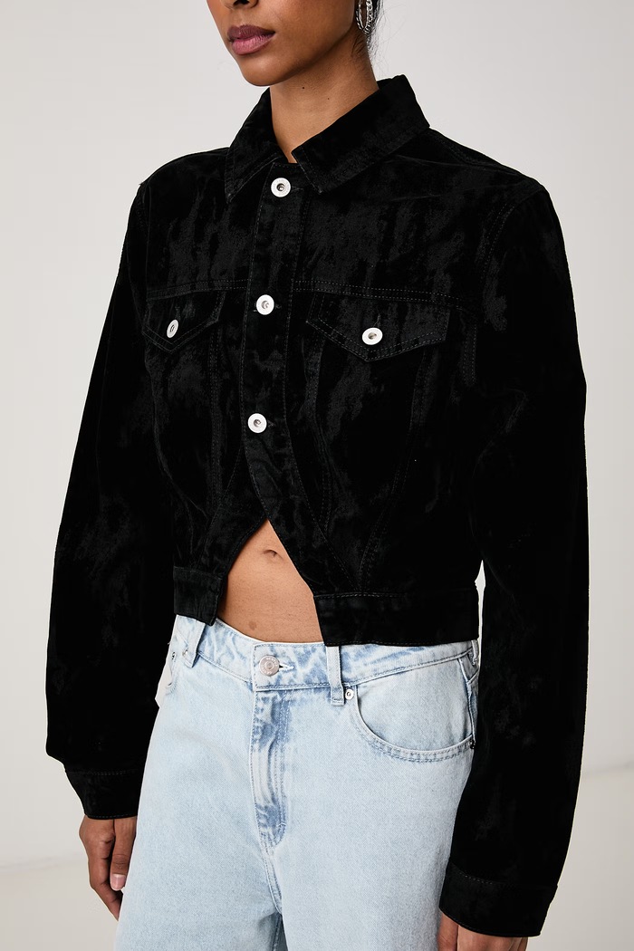 Prijelazna jakna za žene traper Karl Lagerfeld Jeans B4W14037 crna