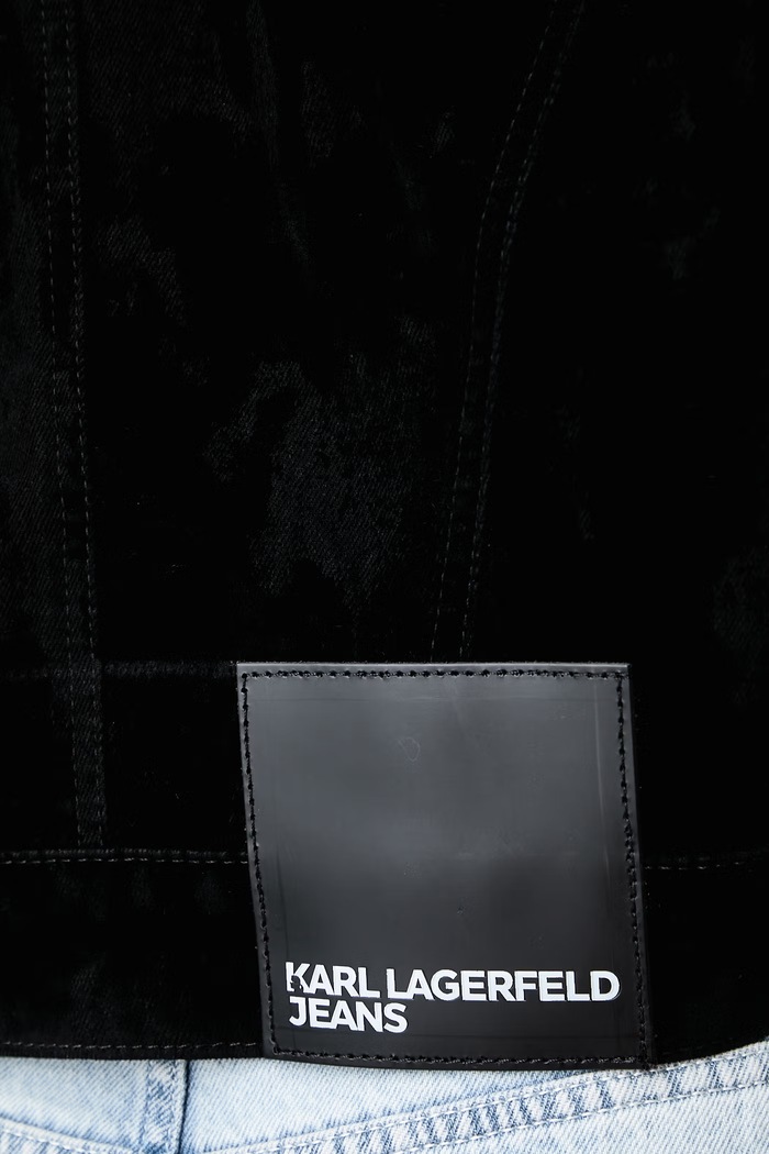 Prijelazna jakna za žene traper Karl Lagerfeld Jeans crna B4W14037