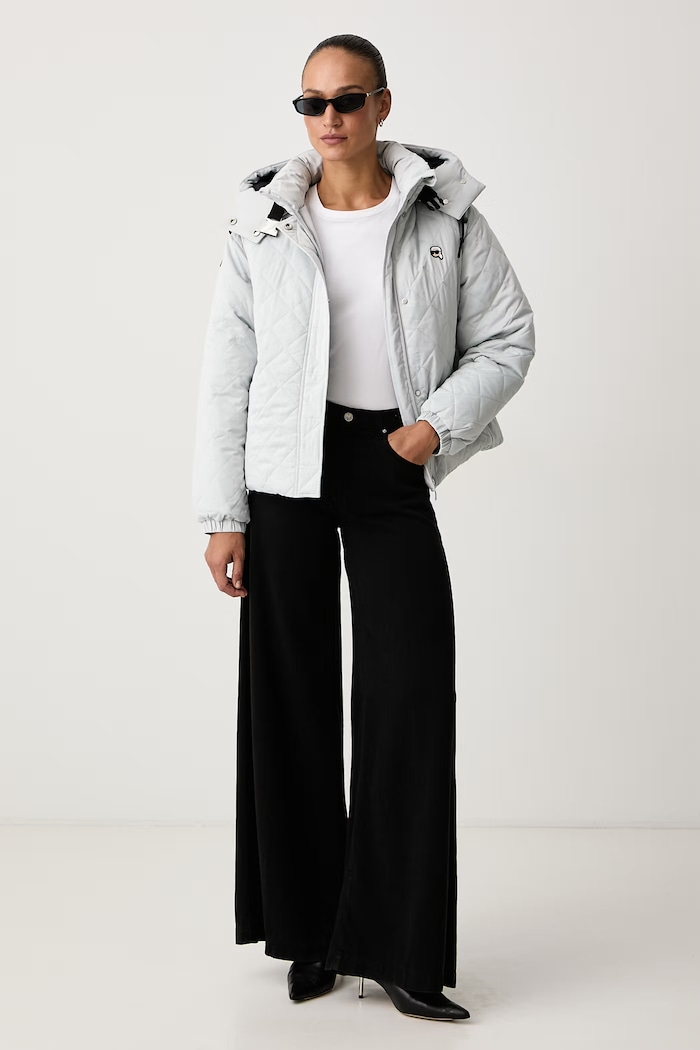 Karl Lagerfeld Krótka kurtka damska B4W15014 szary AW26