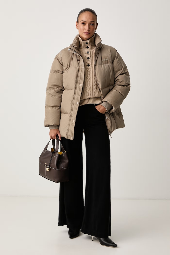 Karl Lagerfeld Kurtka pikowana damska B4W15060 beżowy AW26