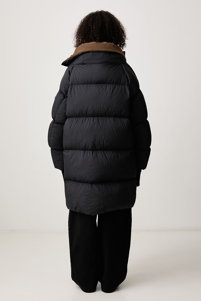 Odzież GANNI Future Nylon Quilt Maxi Puffer kurtka puchowa damska A1130019 czarny