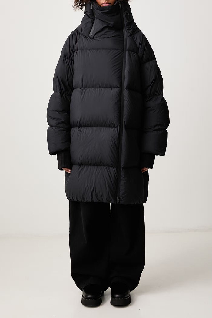 Future Nylon Quilt Maxi Puffer kurtka puchowa damska GANNI czarny A1130019