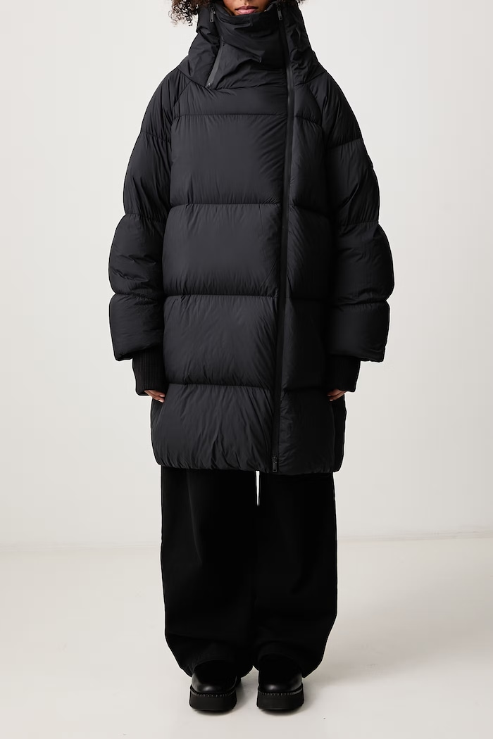 Future Nylon Quilt Maxi Puffer kurtka puchowa damska GANNI czarny A1130019