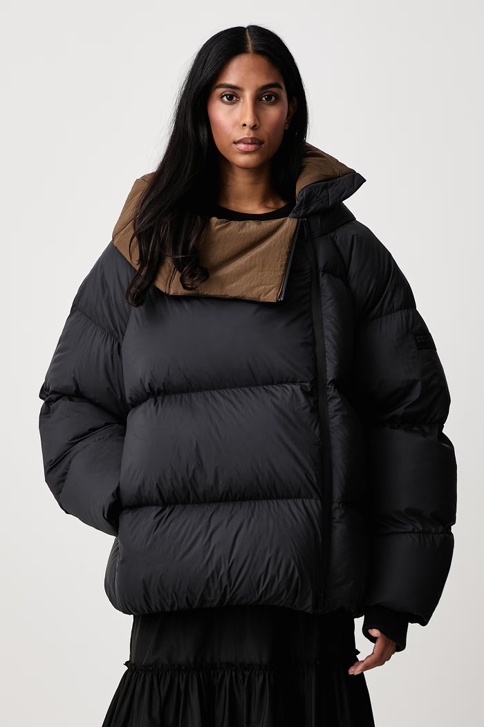 GANNI Future Nylon Quilt Puffer kurtka puchowa damska szary A1010242
