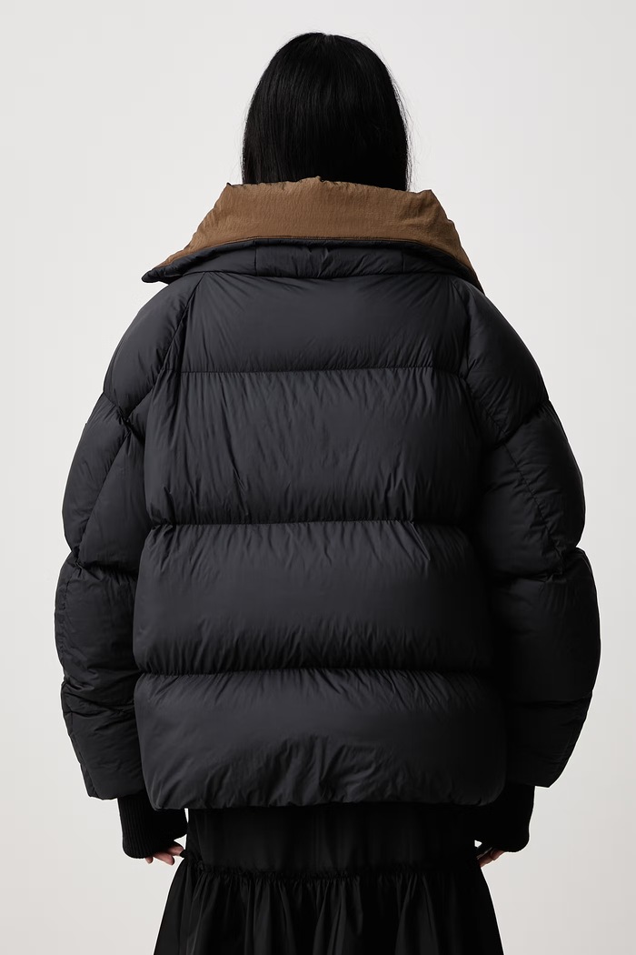 Odzież GANNI Future Nylon Quilt Puffer kurtka puchowa damska A1010242 szary