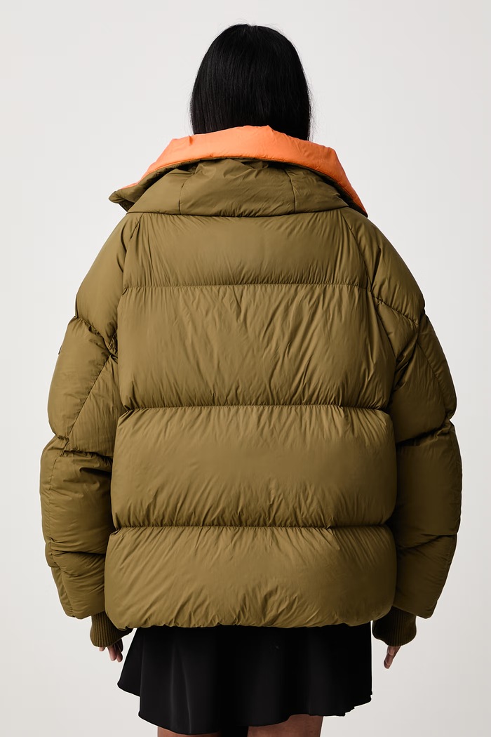 Odzież GANNI Future Nylon Quilt Puffer kurtka puchowa damska A1010241 zielony
