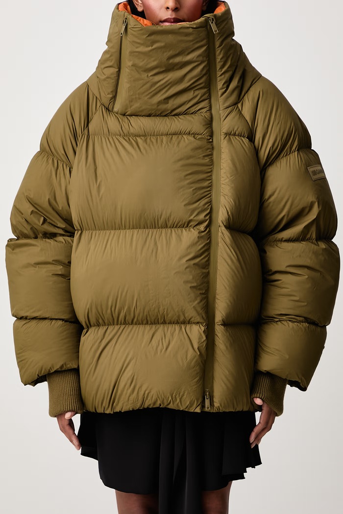 Future Nylon Quilt Puffer kurtka puchowa damska GANNI zielony A1010241