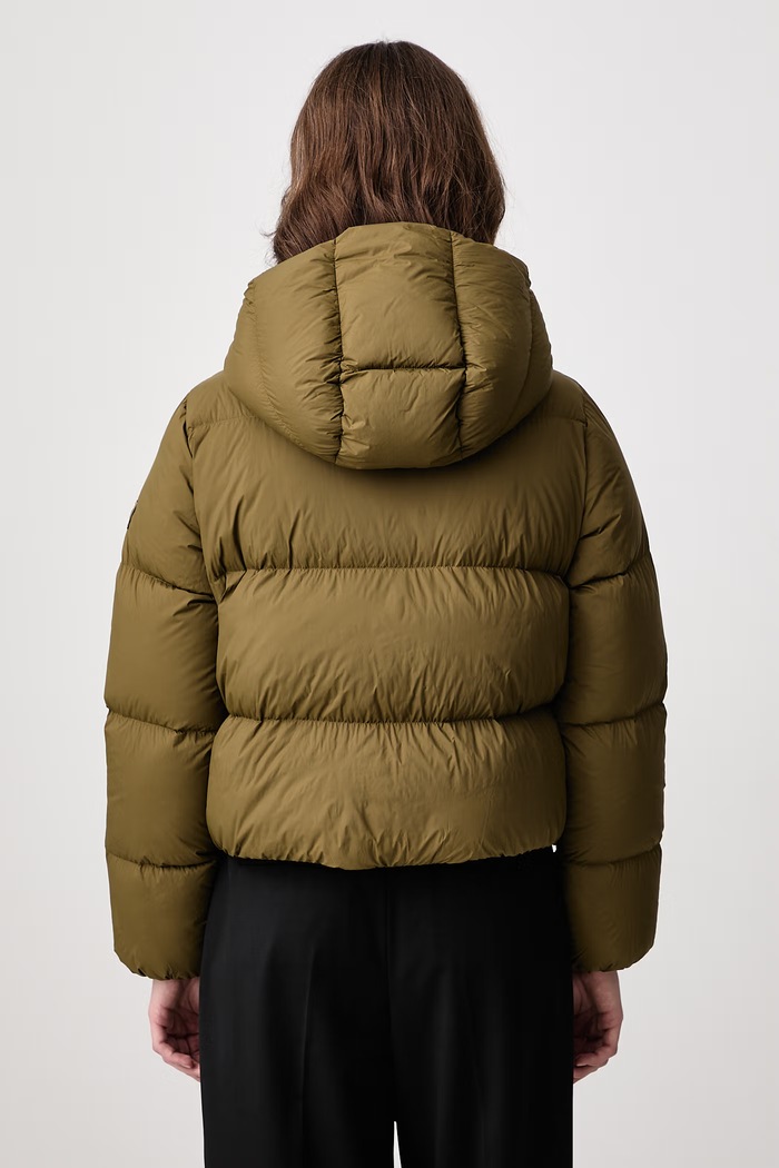 Odzież GANNI Future Nylon Quilt Mini Puffer kurtka puchowa damska A1010231 zielony