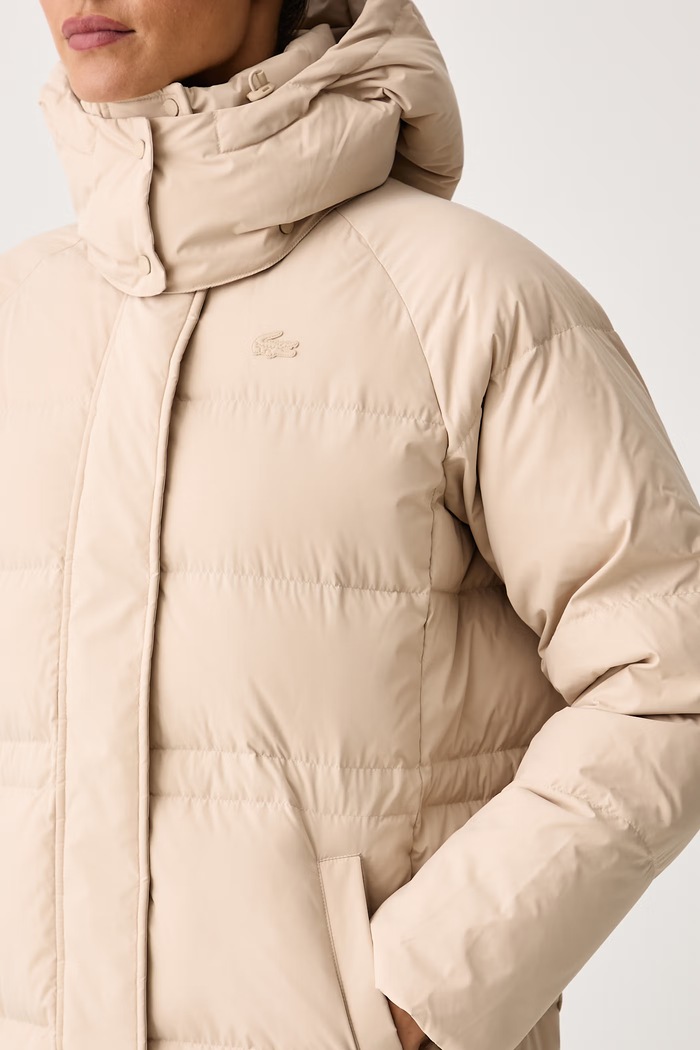 Kurtka puchowa damska Lacoste BF8425 beżowy