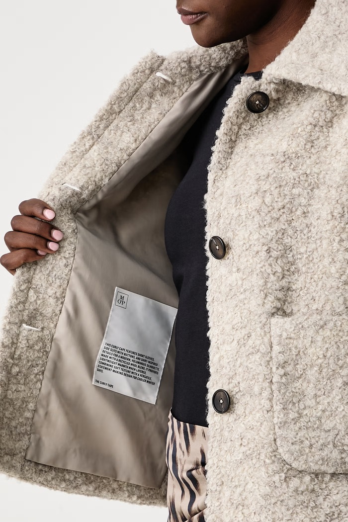 Marc O'Polo Poncho damskie z wełną 5000016918