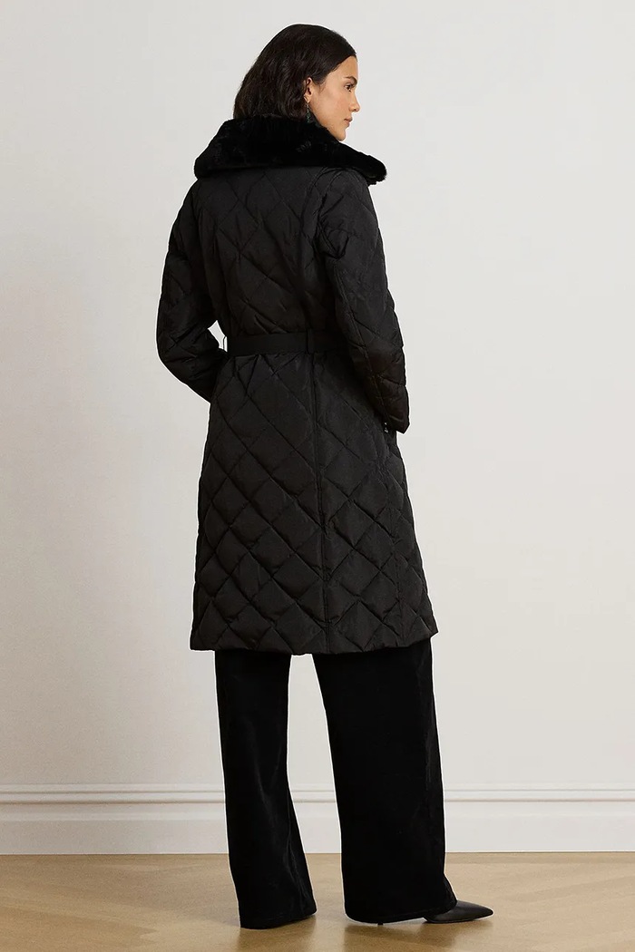 Lauren Ralph Lauren Długa kurtka damska 297P23482 czarny AW26