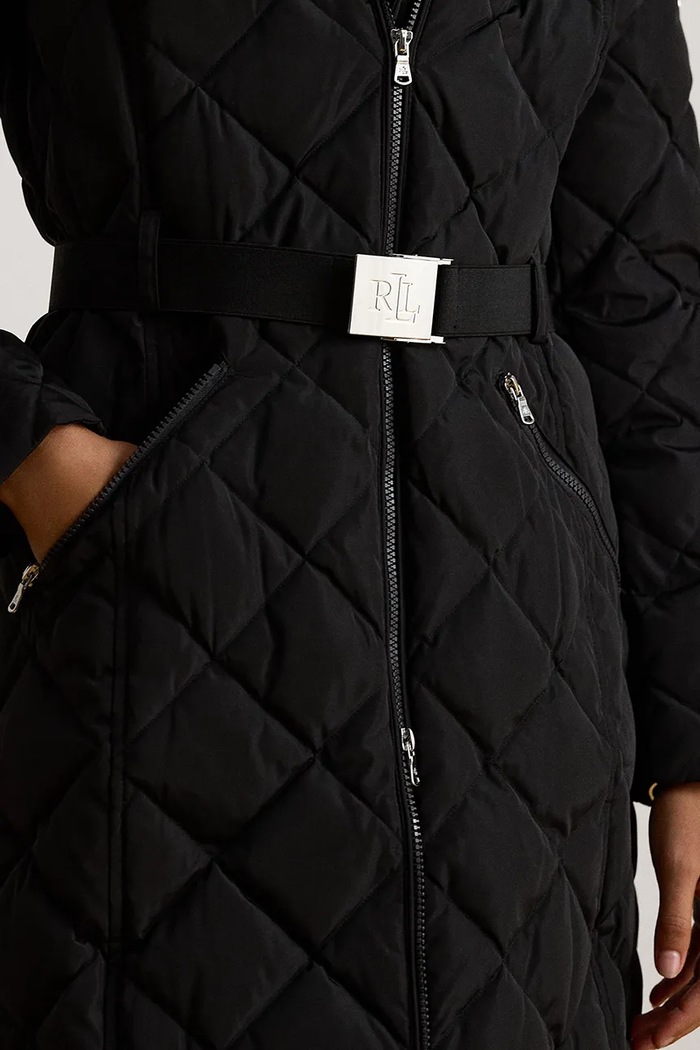 Długa kurtka damska Lauren Ralph Lauren czarny 297P23482
