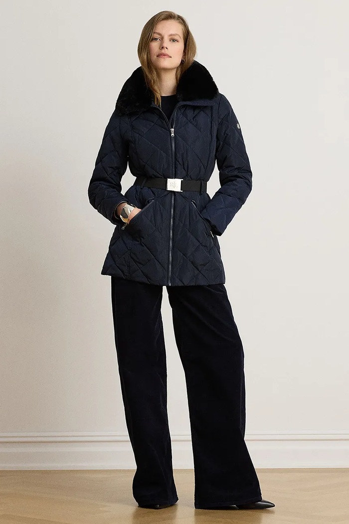 Odzież Lauren Ralph Lauren Kurtka damska 297P23481 granatowy