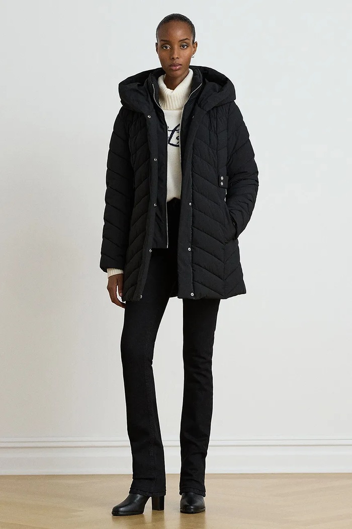 Odzież Lauren Ralph Lauren Kurtka pikowana damska 297P23465 czarny