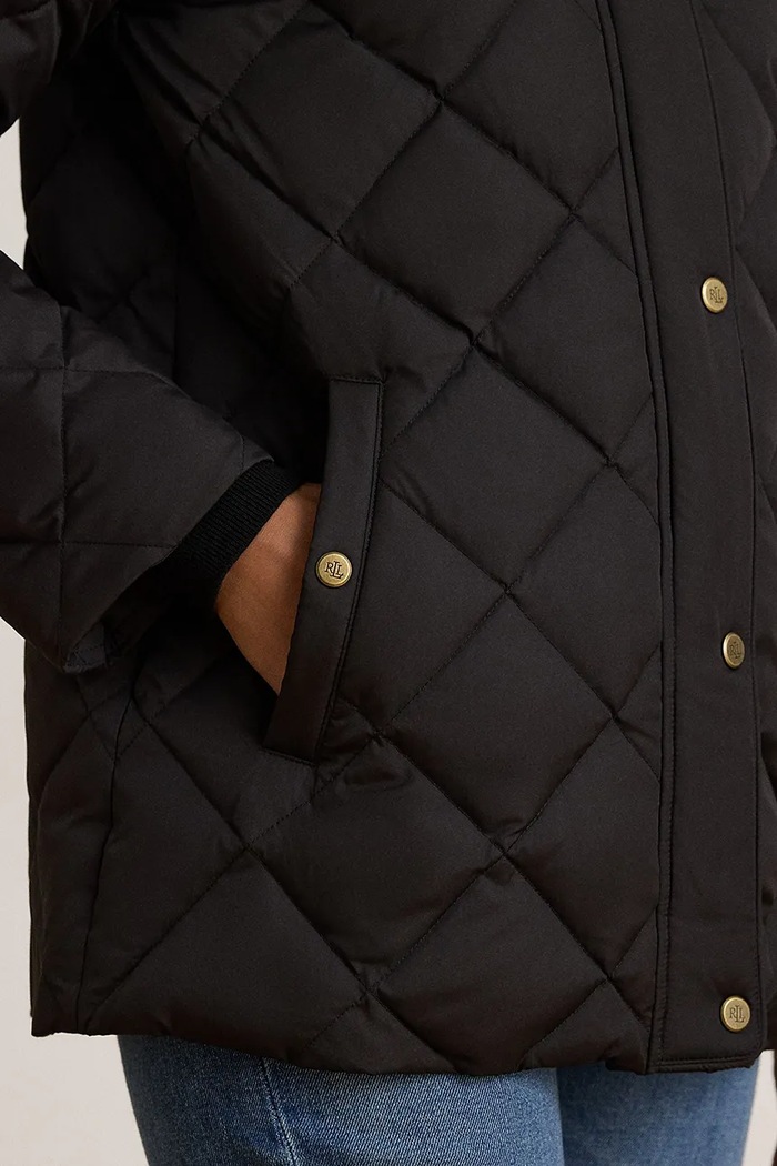 Kurtka pikowana damska Lauren Ralph Lauren czarny 297P23456