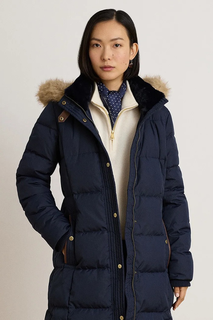 Odzież Lauren Ralph Lauren Kurtka puchowa damska 297P23454 granatowy