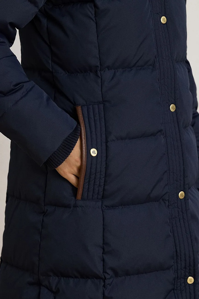 Kurtka puchowa damska Lauren Ralph Lauren granatowy 297P23454