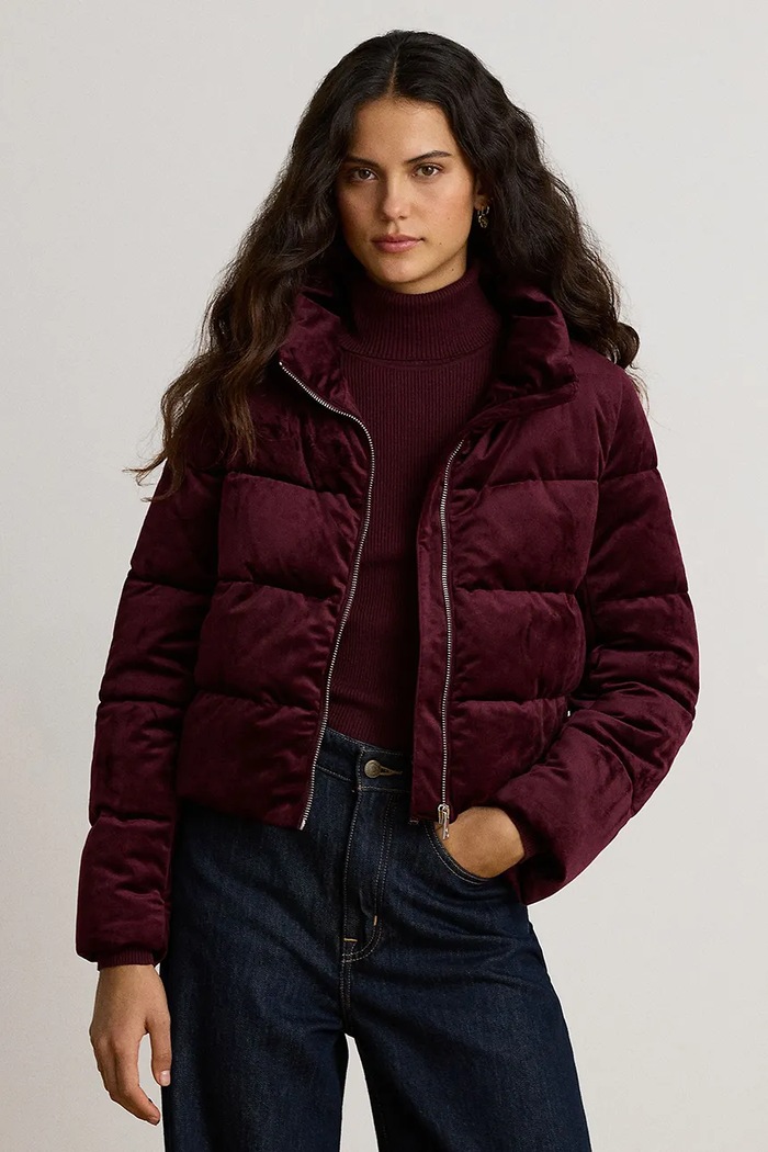 Lauren Ralph Lauren Kurtka pikowana damska bordowy 297P23453