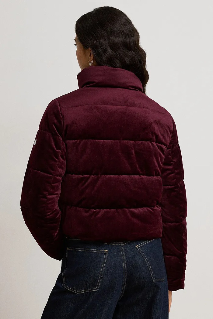 Lauren Ralph Lauren Kurtka pikowana damska 297P23453 bordowy AW26