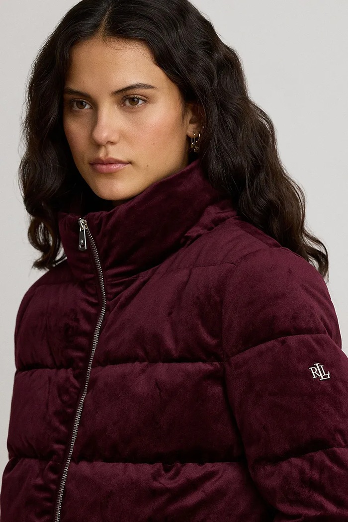 Kurtka pikowana damska Lauren Ralph Lauren 297P23453 bordowy